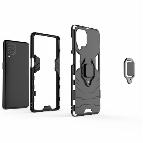 Cool Guard 2-in-1 Ring Holder Kickstand PC TPU Hybrid Case for Samsung Galaxy M62 / Galaxy F62