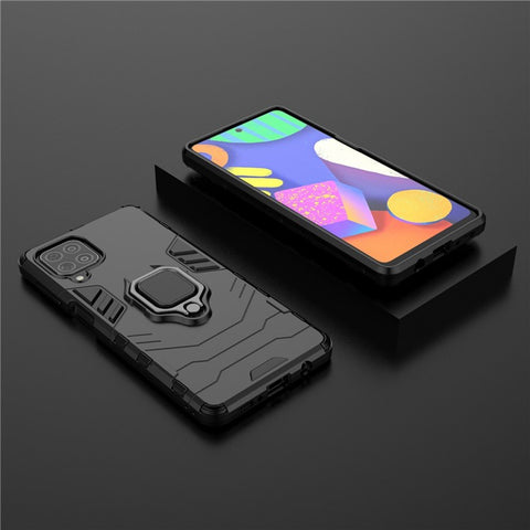 Cool Guard 2-in-1 Ring Holder Kickstand PC TPU Hybrid Case for Samsung Galaxy M62 / Galaxy F62