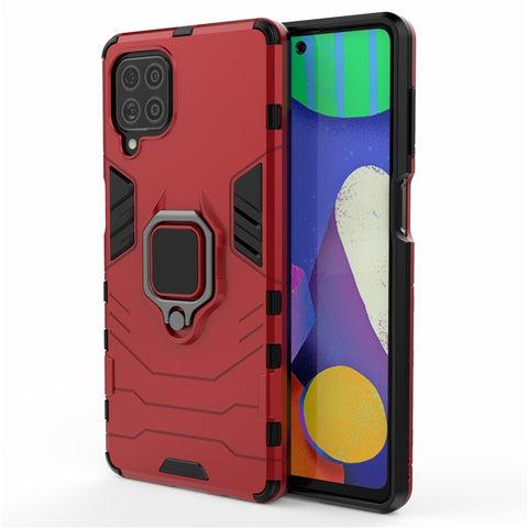 Cool Guard 2-in-1 Ring Holder Kickstand PC TPU Hybrid Case for Samsung Galaxy M62 / Galaxy F62