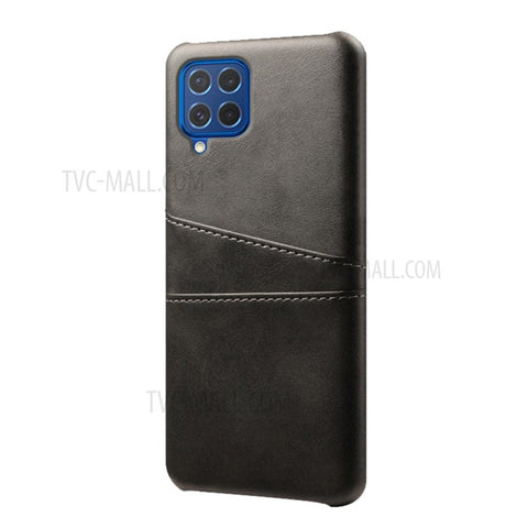 KSQ Double Card Slots PU Leather Coated Plastic Case for Samsung Galaxy M62/F62