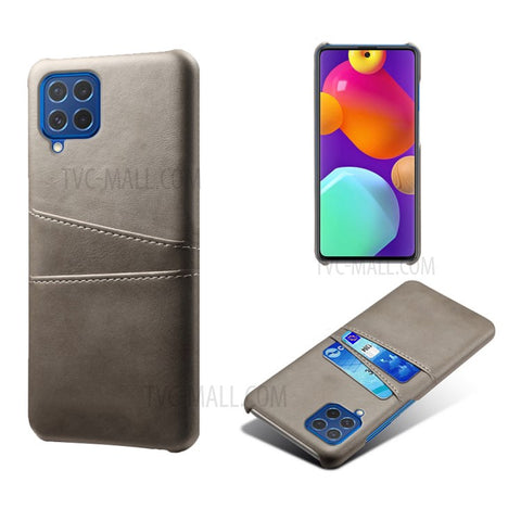 KSQ Double Card Slots PU Leather Coated Plastic Case for Samsung Galaxy M62/F62
