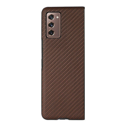 Carbon Fiber Texture Leather Case for Samsung Galaxy Z Fold2 5G