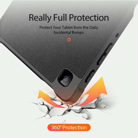 DUX DUCIS Domo Series Tri-fold Stand Leather Tablet Protective Case Shell for Samsung Galaxy Tab A7 Lite 8.7-inch