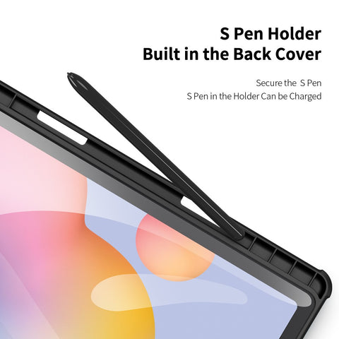 DUX DUCIS TOBY Series Tri-fold Stand Leather Case for Samsung Galaxy Tab S6 Lite (2020) P610 / P615 / S6 Lite (2022) / (2024)