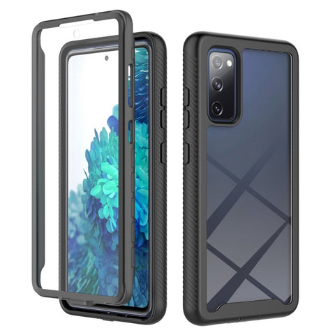 Full Coverage Hybrid Protective Case with Ultra Clear PET Screen Protector for Samsung Galaxy S20 FE 2022/S20 FE 4G/S20 FE 5G/S20 Lite