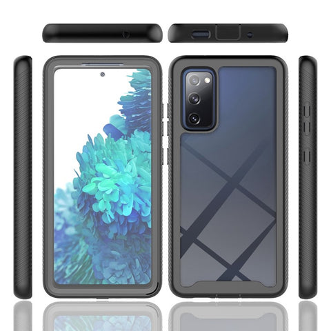 Full Coverage Hybrid Protective Case with Ultra Clear PET Screen Protector for Samsung Galaxy S20 FE 2022/S20 FE 4G/S20 FE 5G/S20 Lite
