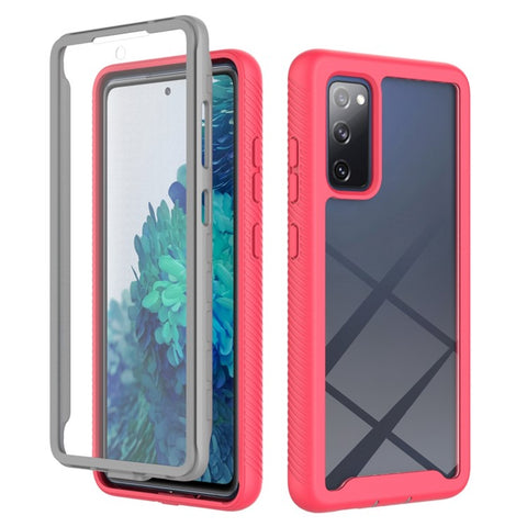 Full Coverage Hybrid Protective Case with Ultra Clear PET Screen Protector for Samsung Galaxy S20 FE 2022/S20 FE 4G/S20 FE 5G/S20 Lite