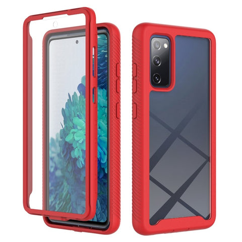 Full Coverage Hybrid Protective Case with Ultra Clear PET Screen Protector for Samsung Galaxy S20 FE 2022/S20 FE 4G/S20 FE 5G/S20 Lite