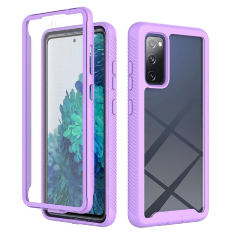 Full Coverage Hybrid Protective Case with Ultra Clear PET Screen Protector for Samsung Galaxy S20 FE 2022/S20 FE 4G/S20 FE 5G/S20 Lite