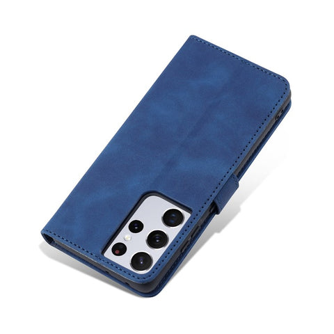 AZNS  Wallet Design PU Leather All-round Protection Phone Stand Cover Case for Samsung Galaxy S21 Ultra 5G