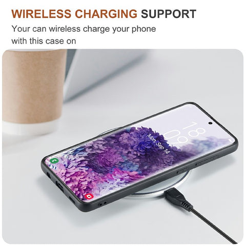 DG.MING M2 Series Anti-drop Magnetic Wallet Design with Kickstand  Leather Coated Hybrid Case for Samsung Galaxy S20 Plus
