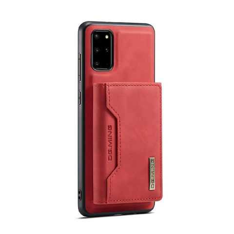 DG.MING M2 Series Anti-drop Magnetic Wallet Design with Kickstand  Leather Coated Hybrid Case for Samsung Galaxy S20 Plus