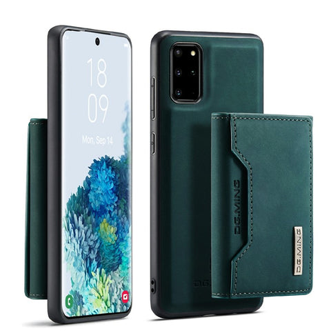DG.MING M2 Series Anti-drop Magnetic Wallet Design with Kickstand  Leather Coated Hybrid Case for Samsung Galaxy S20 Plus