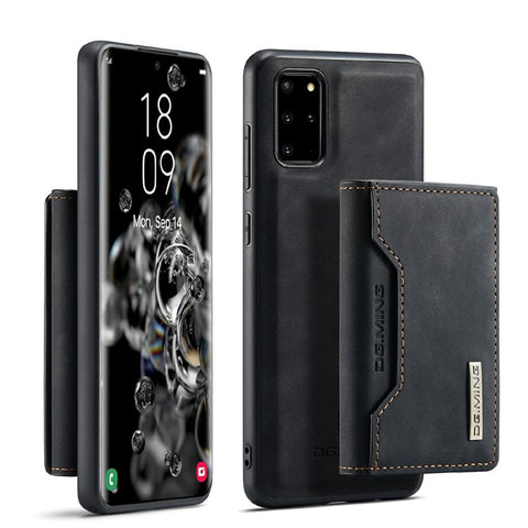 DG.MING M2 Series Anti-drop Magnetic Wallet Design with Kickstand  Leather Coated Hybrid Case for Samsung Galaxy S20 Plus