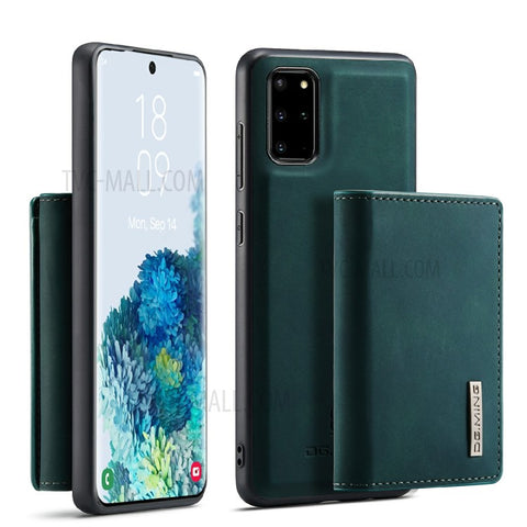 DG.MING M1 Series Phone Case PU + TPU + PC Back Cover with Magnetic Tri-Fold Wallet Kickstand for Samsung Galaxy S20 Plus