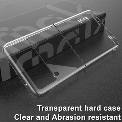 IMAK Air II Pro Drop-Proof Wear Resistant PC Crystal Cover Shell (Upper Cover + Lower Cover) for Samsung Galaxy Z Flip3 5G