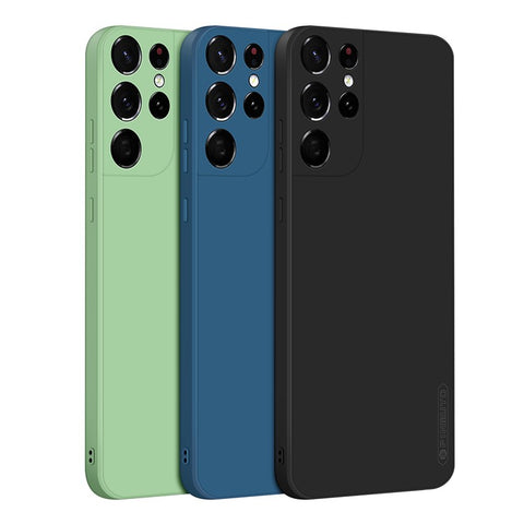 PINWUYO Phone Case for Samsung Galaxy S21 Ultra 5G, Silicone Precise Cutouts Protective Cover