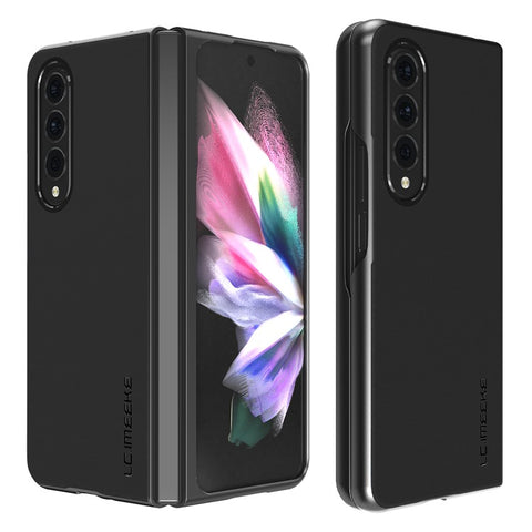 LC.IMEEKE PU Leather Coated Hard PC Phone Case Anti-Drop Back Cover Shell for Samsung Galaxy Z Fold3 5G