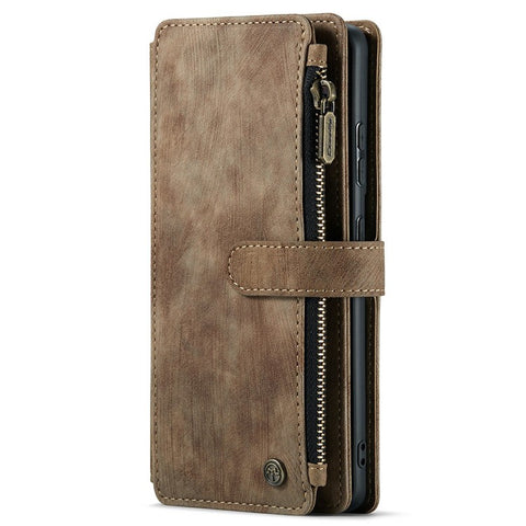 For Samsung Galaxy S20 Plus Phone Cases with Strap CASEME C30 Zipper Multiple Card Holder PU Leather Cover
