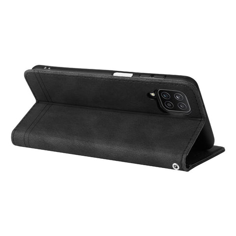 For Samsung Galaxy F12 / M12 / A12 Leather Wallet Cases Skin Touch Phone Cover Stand with Strap