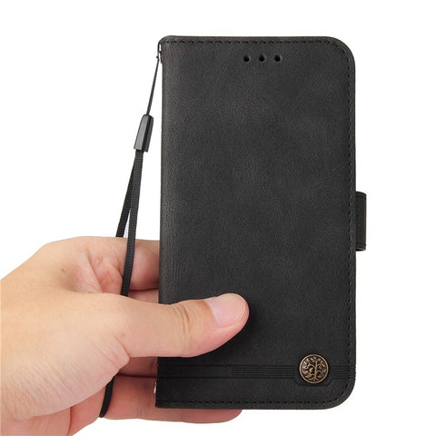 For Samsung Galaxy F12 / M12 / A12 Leather Wallet Cases Skin Touch Phone Cover Stand with Strap