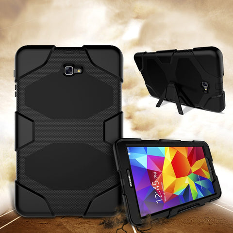 Heavy Duty Silicone PC Hybrid Case Clip Kickstand Combo Shell for Samsung Galaxy Tab A 10.1 (2016) T580 T585