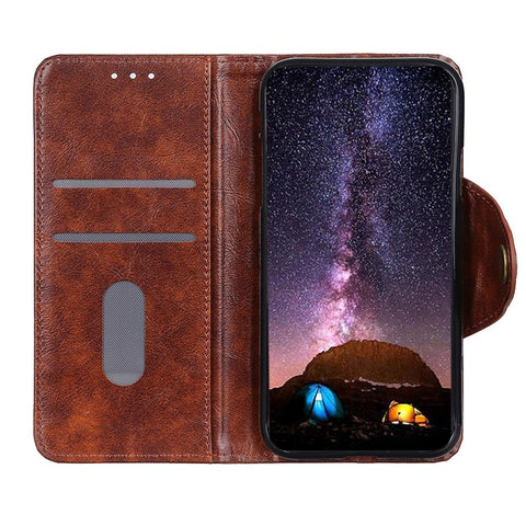 KHAZNEH Anti-drop Anti-scratch PU Leather Flip Stand Wallet Case Soft TPU Interior Protective Cover for Samsung Galaxy M52 5G