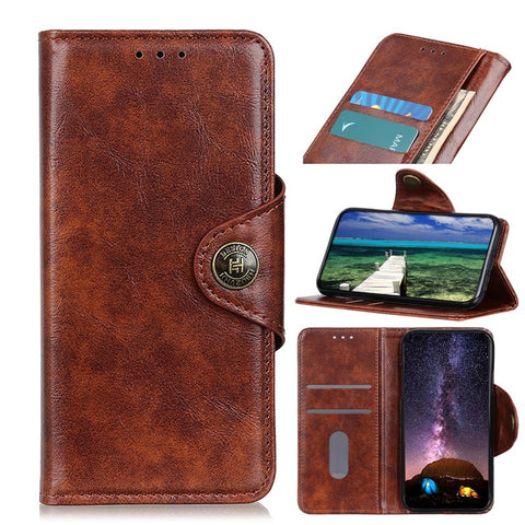 KHAZNEH Anti-drop Anti-scratch PU Leather Flip Stand Wallet Case Soft TPU Interior Protective Cover for Samsung Galaxy M52 5G