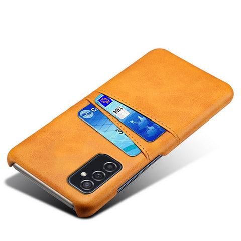 KSQ Premium PU Leather + PC Anti-Scratch Hard Case with Dual Card Slots for Samsung Galaxy M52 5G