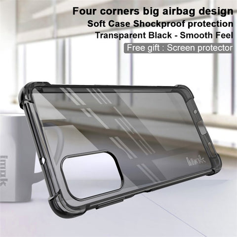 IMAK Corner Airbags All-Inclusive Shock-Absorbing TPU Soft Phone Case with Screen Protector for Samsung Galaxy M52 5G