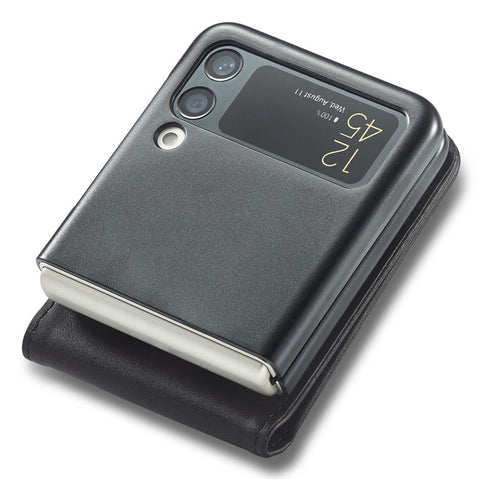 LC.IMEEKE Supporting Stand Card Slot Design Phone Cover PU Leather Folding Phone Case for Samsung Galaxy Z Flip3 5G