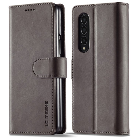 LC.IMEEKE Magnetic Clasp Stand Wallet PU Leather Folding Phone Case for Samsung Galaxy Z Fold3 5G
