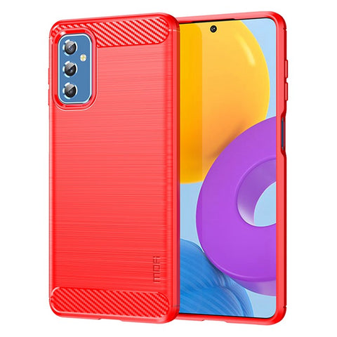 MOFI Brushed Carbon Fiber Design Case Shockproof Anti-drop Soft TPU Cover Shell for Samsung Galaxy M52 5G