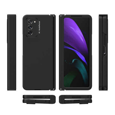 Full Protection Hinge Design Hard PC Folding Phone Case Cover with Glass Screen Protector for Samsung Galaxy Z Fold2 5G