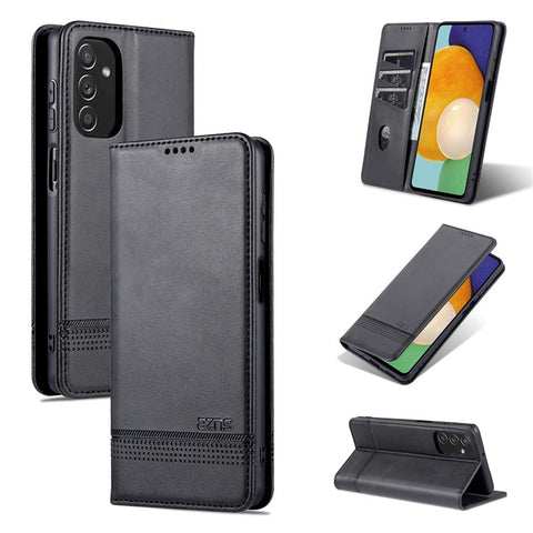 AZNS Magnetic Absorption PU Leather Flip Cover Stand Full Protection Wallet Phone Case for Samsung Galaxy M52 5G