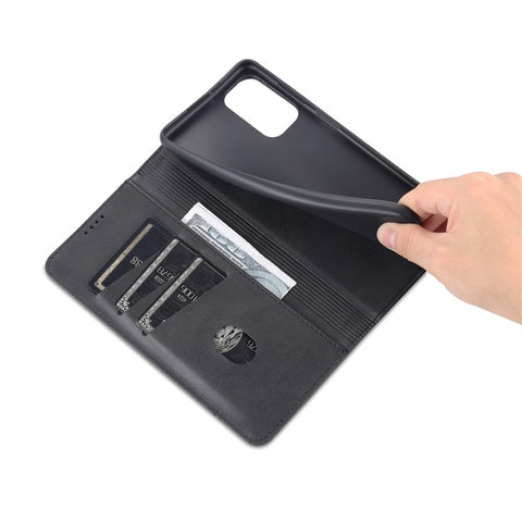 AZNS Magnetic Absorption PU Leather Flip Cover Stand Full Protection Wallet Phone Case for Samsung Galaxy M52 5G