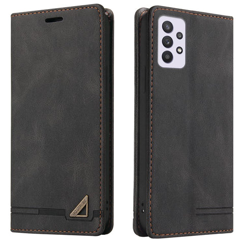 GQ.UTROBE 008 Series Stand Wallet Function RFID Blocking Anti-swiping Phone Case Skin Touch PU Leather Magnetic Auto-absorbed Cover for Samsung Galaxy A33 5G