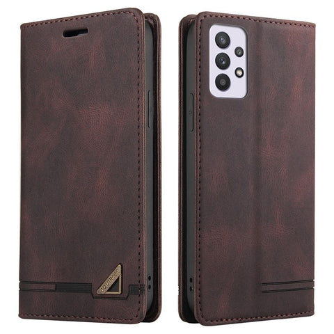 GQ.UTROBE 008 Series Stand Wallet Function RFID Blocking Anti-swiping Phone Case Skin Touch PU Leather Magnetic Auto-absorbed Cover for Samsung Galaxy A33 5G
