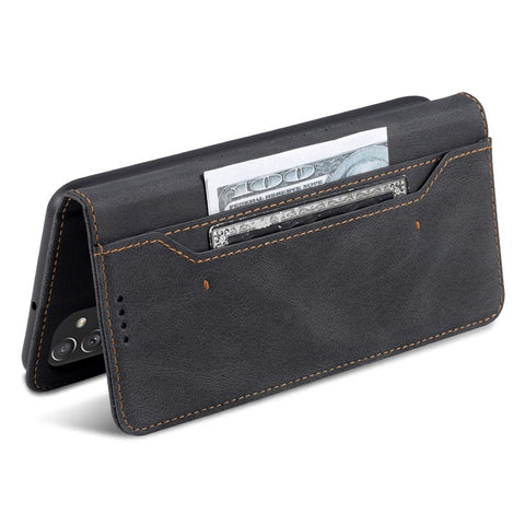 AZNS PU Leather Wallet Stand Full Protection Anti-fall Phone Case Cover for Samsung Galaxy M52 5G