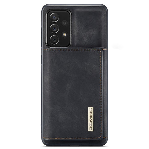 DG.MING M1 Series Phone Case PU + TPU + PC Back Cover with Magnetic Tri-Fold Wallet Kickstand for Samsung Galaxy A33 5G