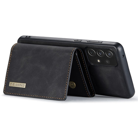 DG.MING M1 Series Phone Case PU + TPU + PC Back Cover with Magnetic Tri-Fold Wallet Kickstand for Samsung Galaxy A33 5G