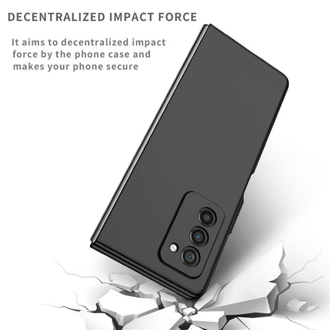 For Samsung Galaxy Z Fold2 5G Rubberized Finish Hard PC Scratch-resistant Folding Mobile Phone Case Cover