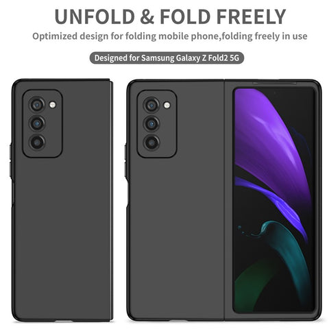 For Samsung Galaxy Z Fold2 5G Rubberized Finish Hard PC Scratch-resistant Folding Mobile Phone Case Cover