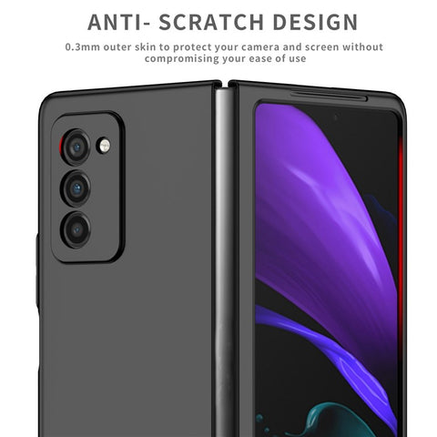 For Samsung Galaxy Z Fold2 5G Rubberized Finish Hard PC Scratch-resistant Folding Mobile Phone Case Cover