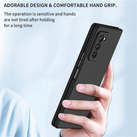 For Samsung Galaxy Z Fold2 5G Rubberized Finish Hard PC Scratch-resistant Folding Mobile Phone Case Cover