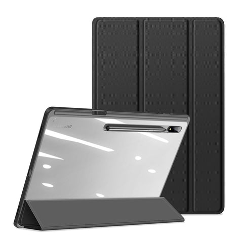 DUX DUCIS TOBY Series for Samsung Galaxy Tab S8 Ultra Tri-fold Stand PU Leather Well-protected Tablet Case