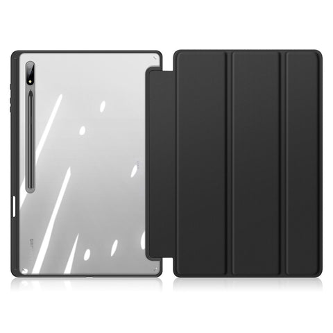 DUX DUCIS TOBY Series for Samsung Galaxy Tab S8 Ultra Tri-fold Stand PU Leather Well-protected Tablet Case