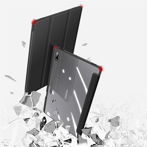DUX DUCIS TOBY Series for Samsung Galaxy Tab S8 Ultra Tri-fold Stand PU Leather Well-protected Tablet Case