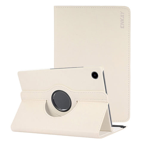 ENKAY HAT PRINCE For Samsung Galaxy Tab A8 10.5 (2021) / (2022) X200 / X205 360-degree Rotating Stand Design Litchi Texture Auto Wake / Sleep Premium PU Leather Tablet Case