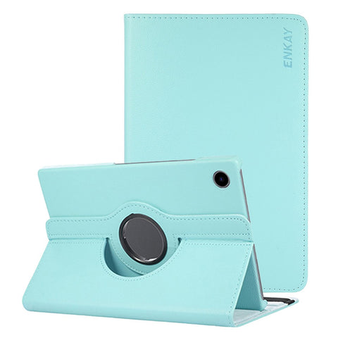 ENKAY HAT PRINCE For Samsung Galaxy Tab A8 10.5 (2021) / (2022) X200 / X205 360-degree Rotating Stand Design Litchi Texture Auto Wake / Sleep Premium PU Leather Tablet Case